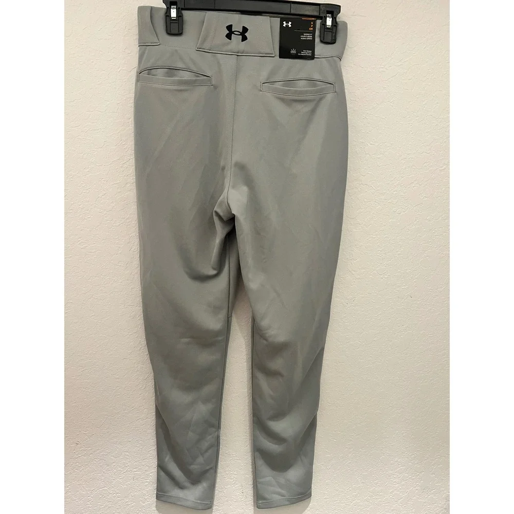 Under Armour Mens Utility Baseball Pants Gray Tapered Fit 1374374 Small NWT